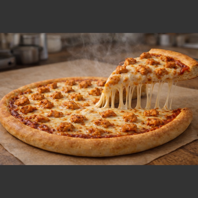 Halal chicken tikka pizza in Bondeni Kitui - Spiced premium pizza from Hussein Bakes